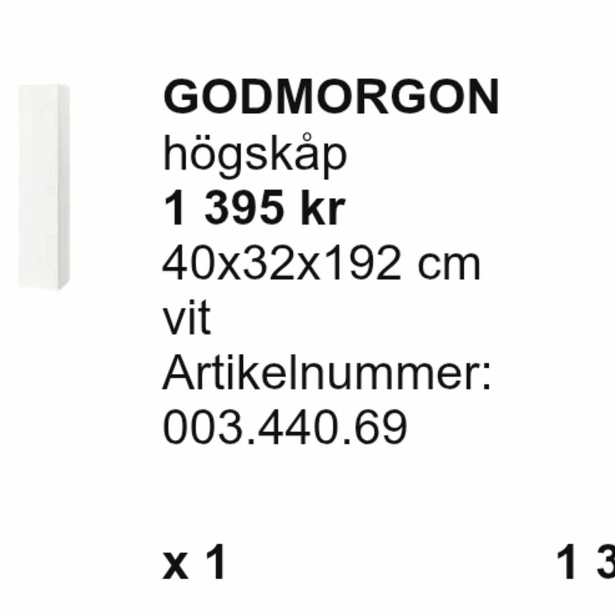 image of Högskåp/badrumsskåp - Stockholm