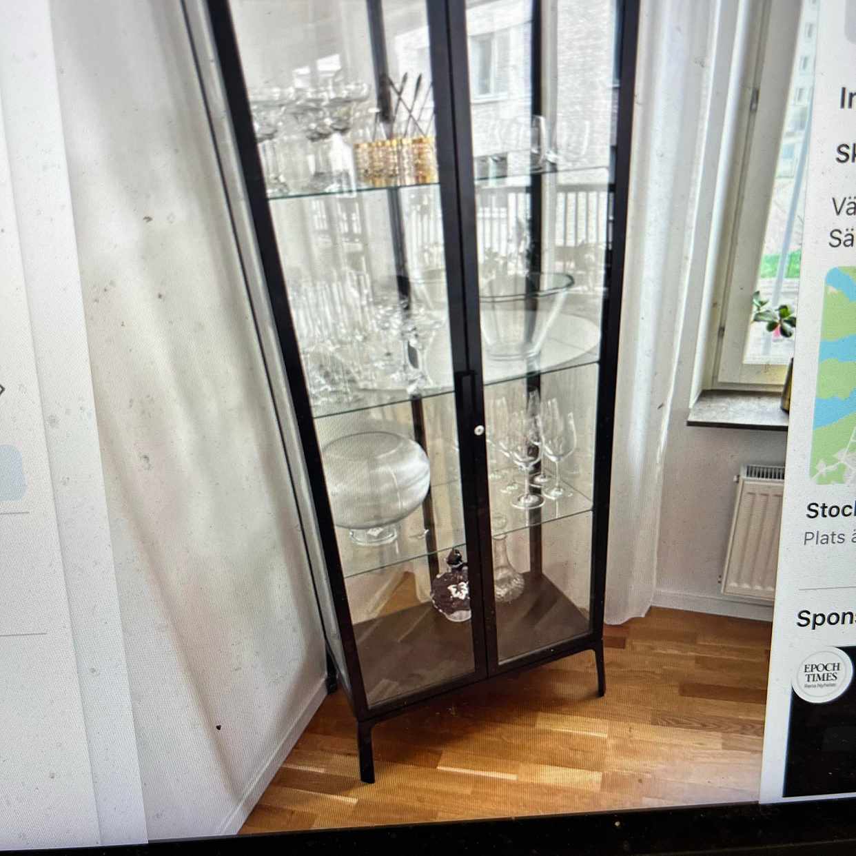 image of Vitrinskåp 175 x 73 x 37 - 
