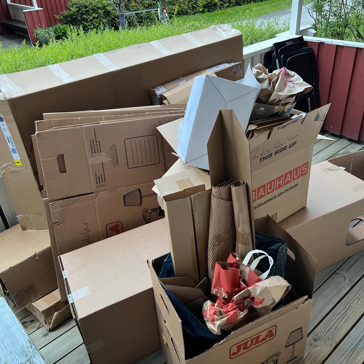 Ikea boxar flyttkartong