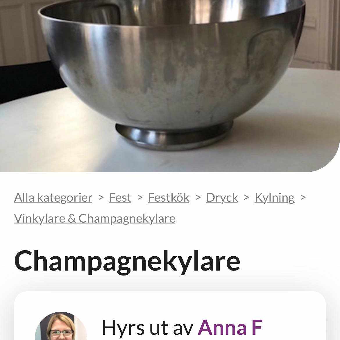 image of 3st ståbord och champagne - 