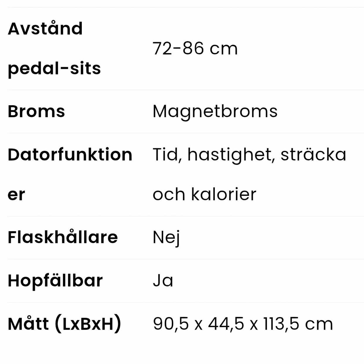image of Motionscykel hopfällbar - Stockholm