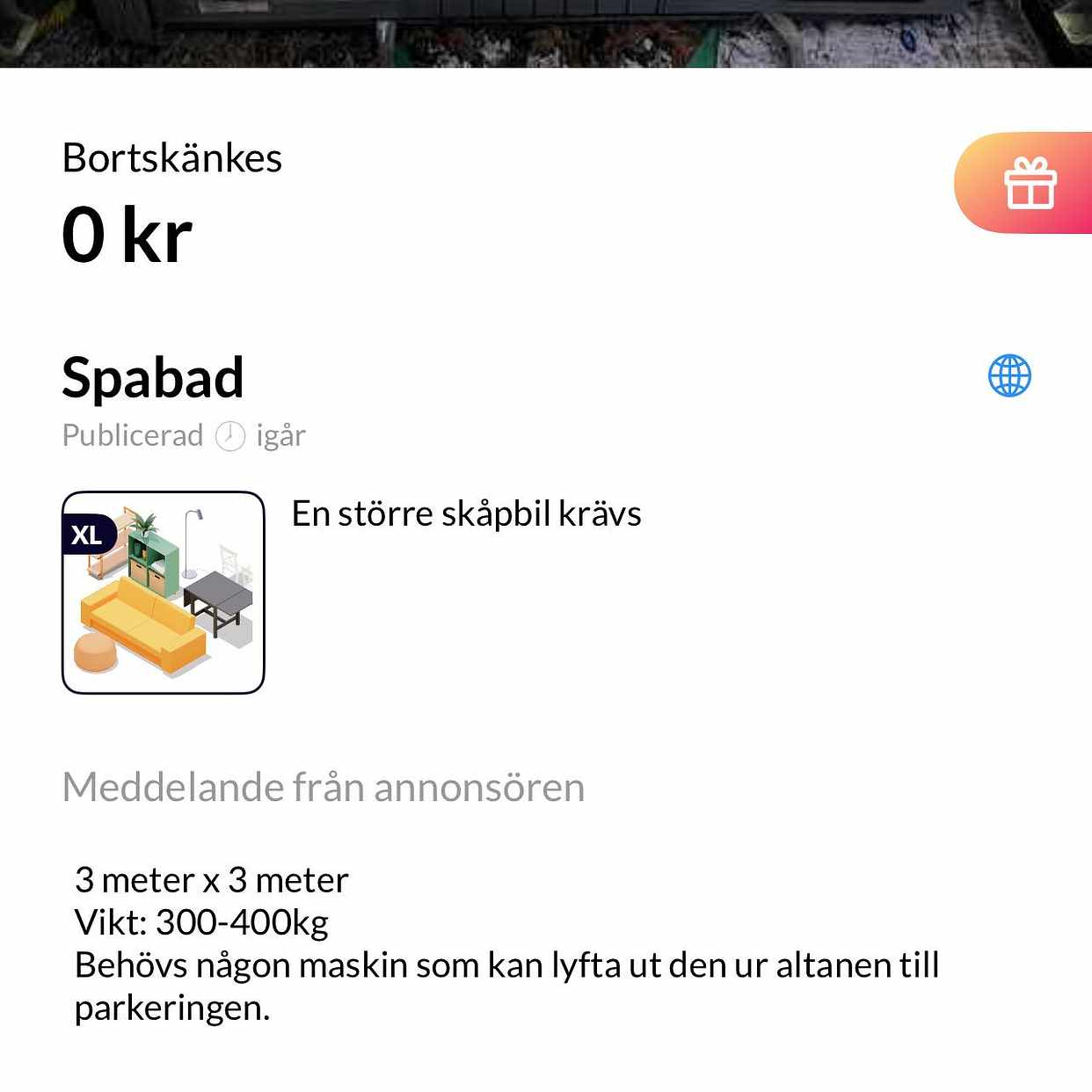 image of Hämta o lämna spabad - 