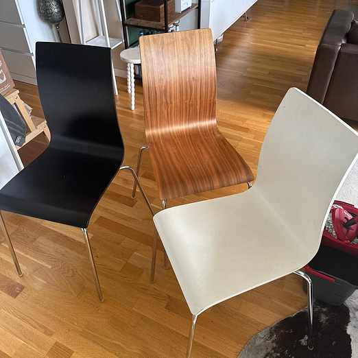 image of 10 stolar i trä och metal - Fässbergs