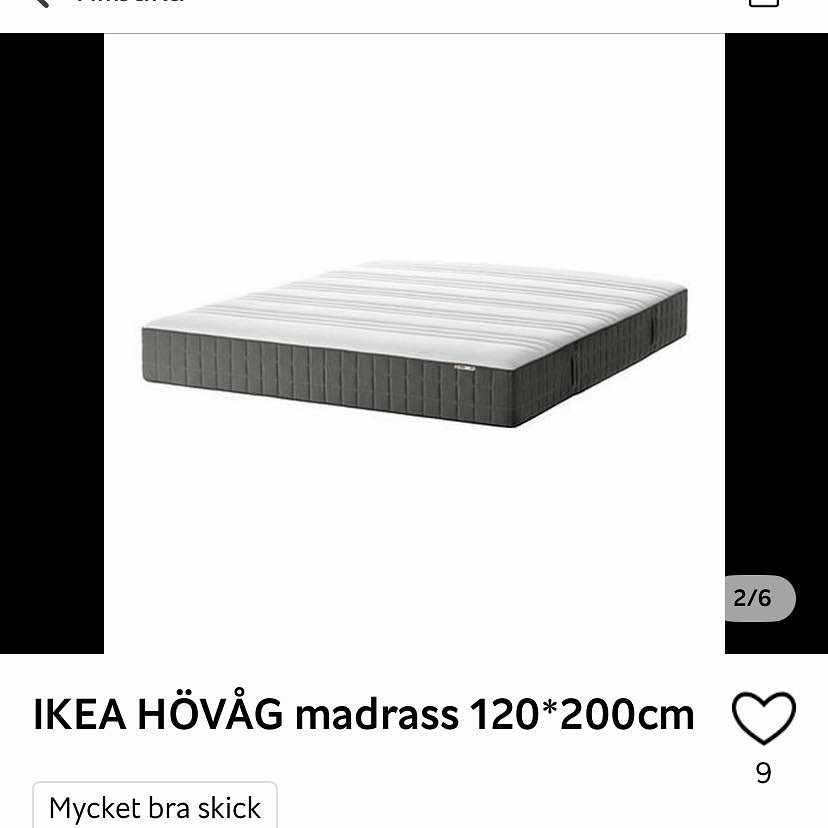 image of Bara en IKEA madrass 120x - 