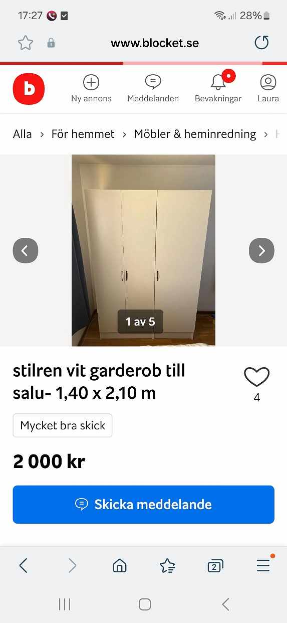 image of Garderob 140×210 - 