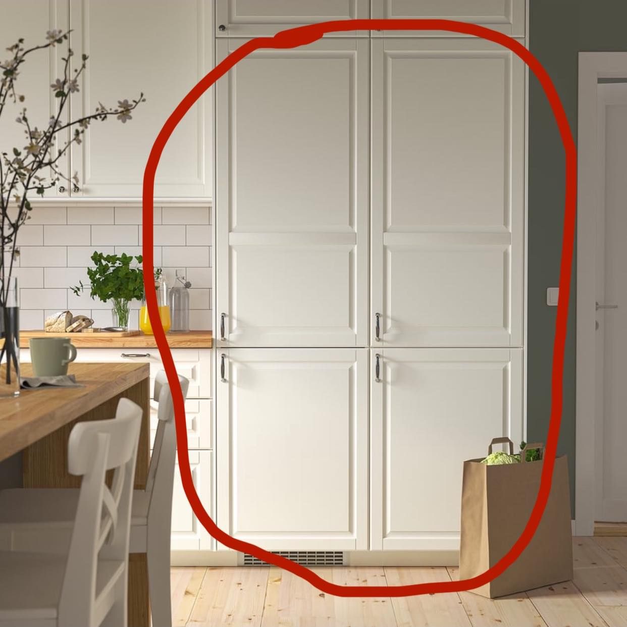 image of Två kyl/frysar med skåp - 