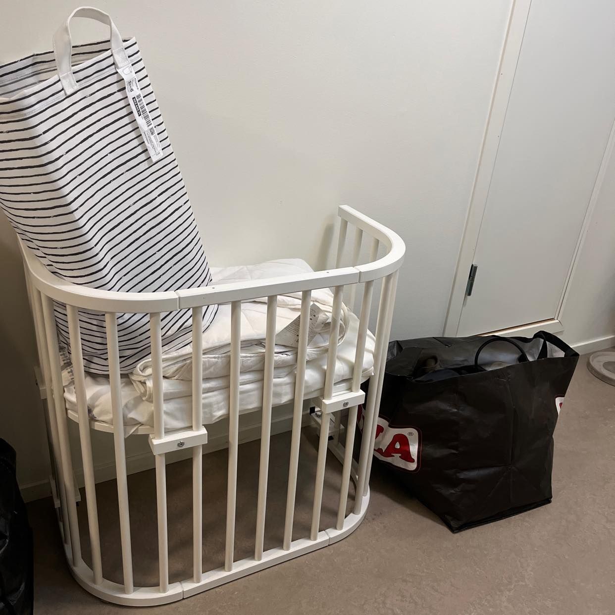 image of 9 boxes, baby crib, other - 