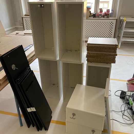 image of IKEA shelves and parts - Stockholm