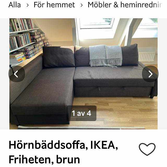 image of Flytta bäddsoffa 2 delar - 