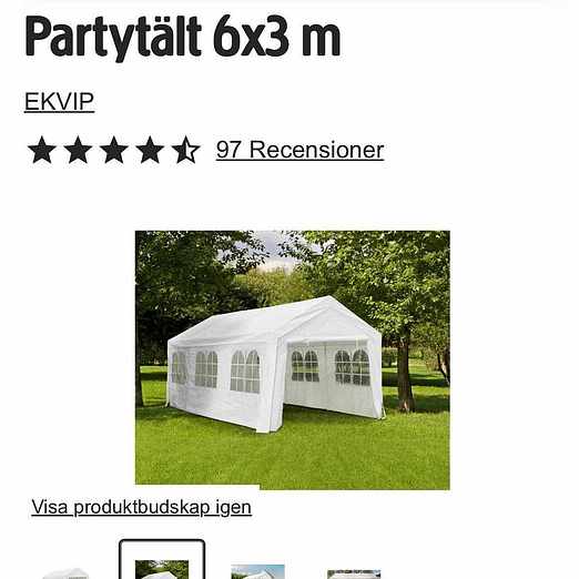image of Två partytält (Jula) - Djursholm