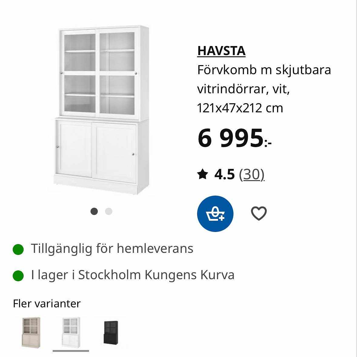 image of 3 vitrinskåp - 