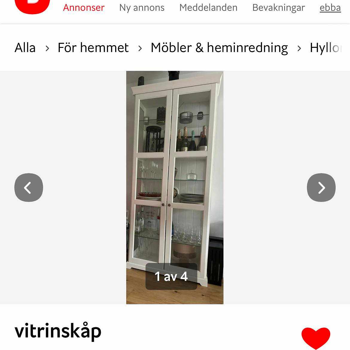 image of Vitrinskåp - 